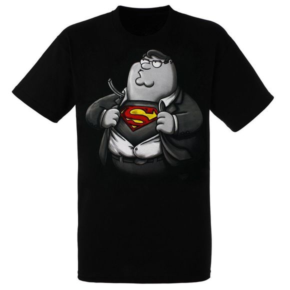 Family Guy Peter as Clark Kent T-Shirt - Picture 1 of 2